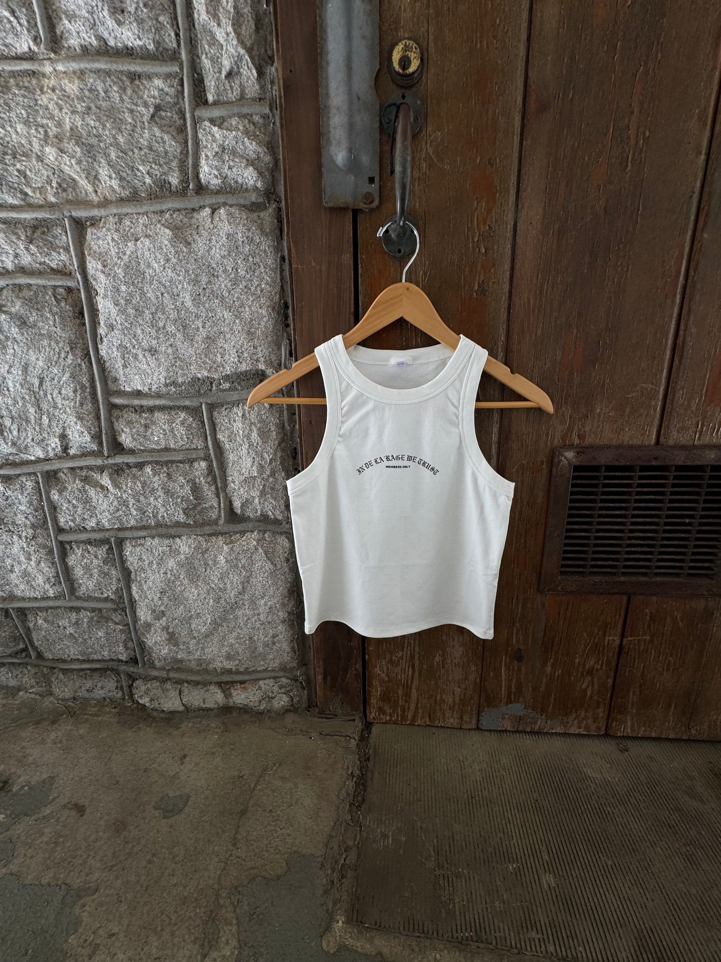 Members Only Tank White